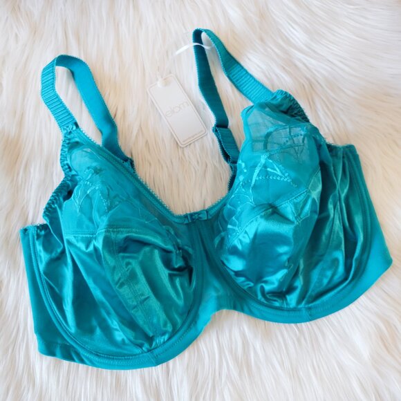 NWT New Elomi Cate Bra Blue / Turquoise Size 40I Underwired - Picture 1 of 11